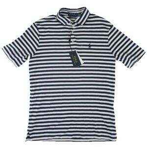 Polo Ralph Lauren‎ Striped Polo Shirt Mens Small Classic Fit Blue White Pony